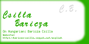 csilla baricza business card